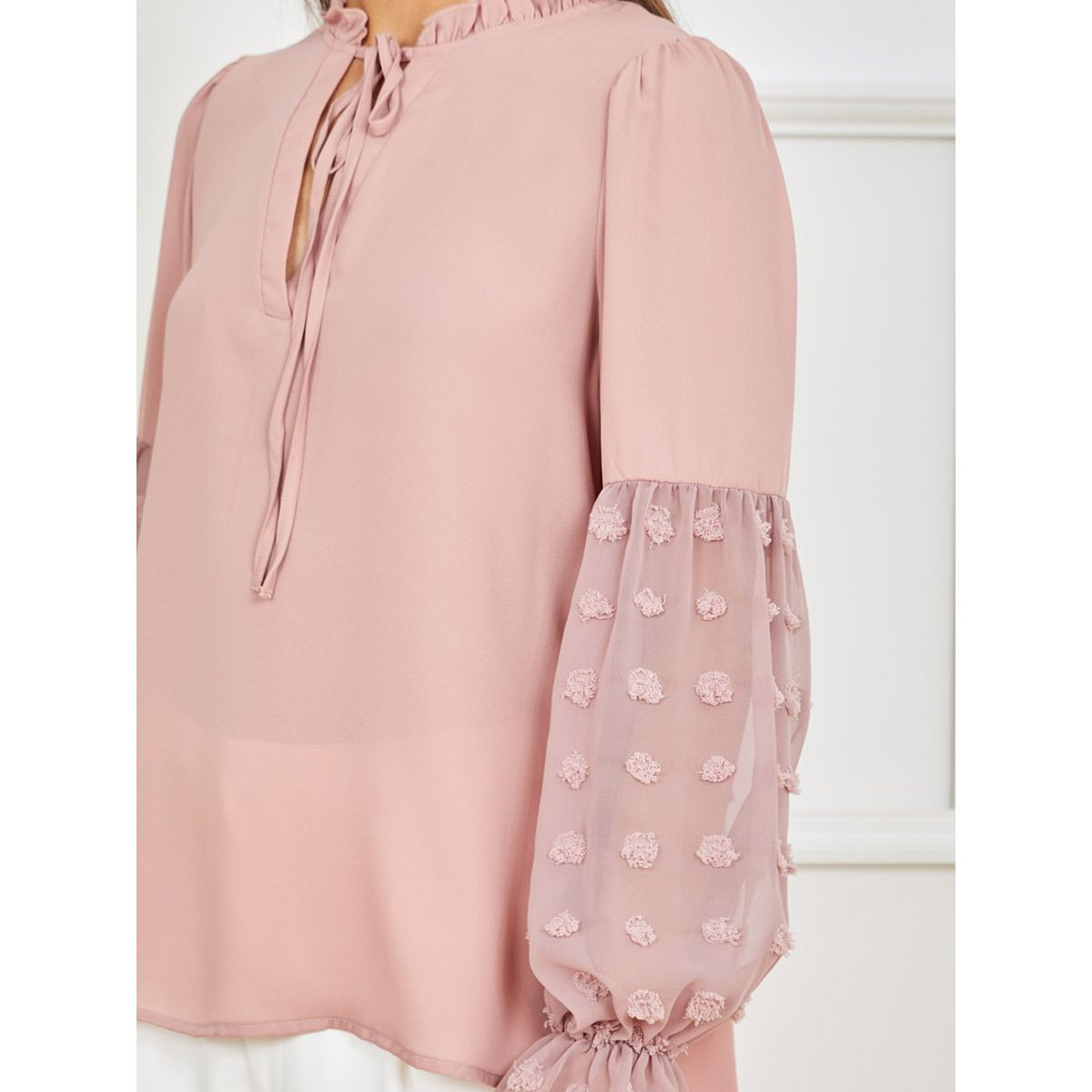 بلوزة باكمام بالون-women-clothing-shirtsandblouses-blouses-image-3