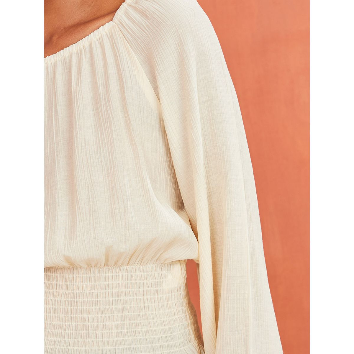 Styli Long Volume Sleeves Boat Neck Smock Top-women-clothing-shirtsandblouses-blouses-image-3