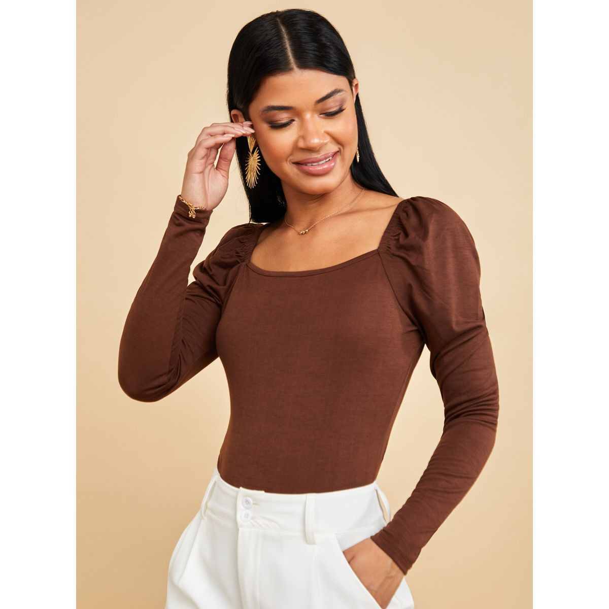 بودي سوت باكمام طويلة منفوشة-women-clothing-shirtsandblouses-blouses-image-1