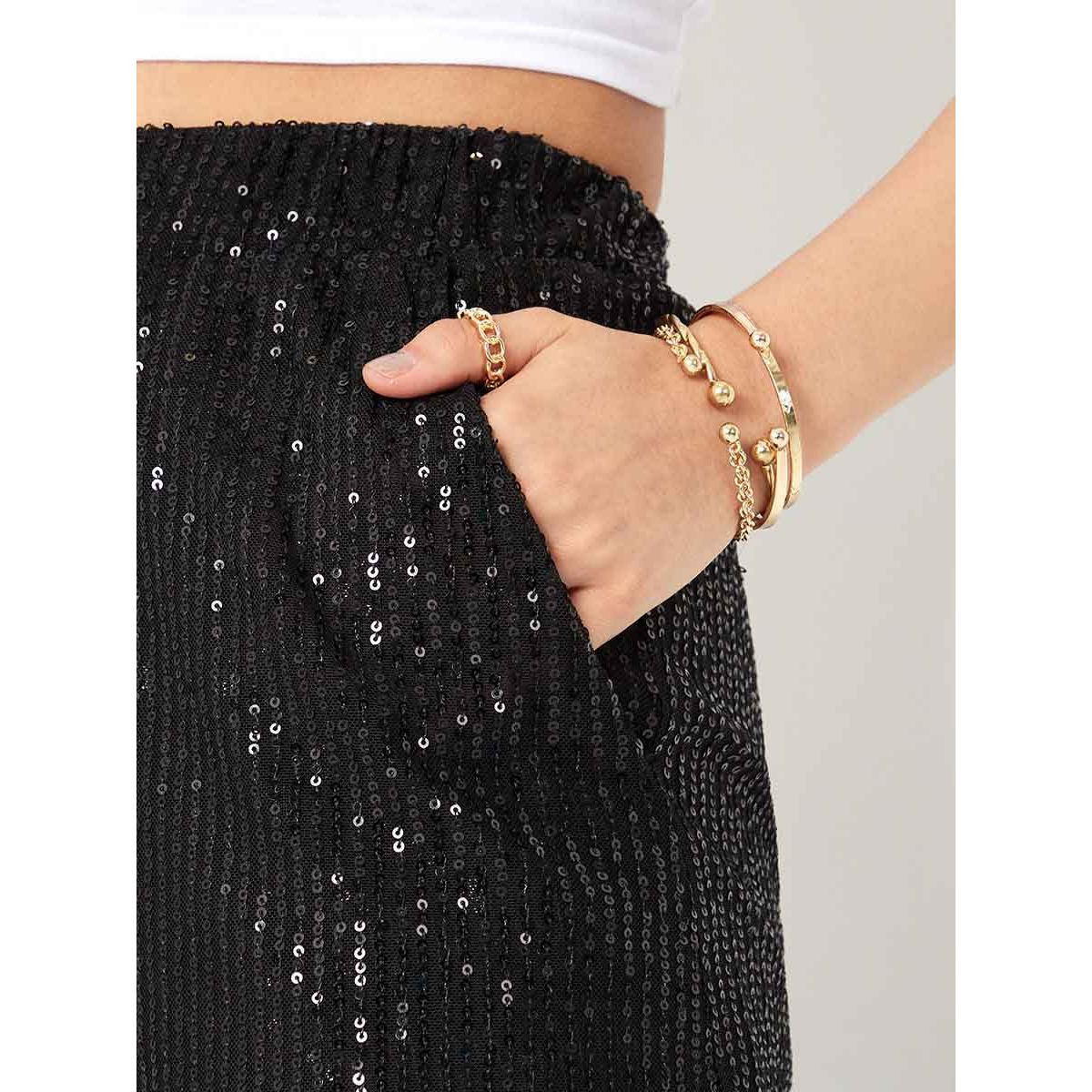 بنطال مزين بالترتر مع جيوب-women-clothing-bottoms-trousers-image-3