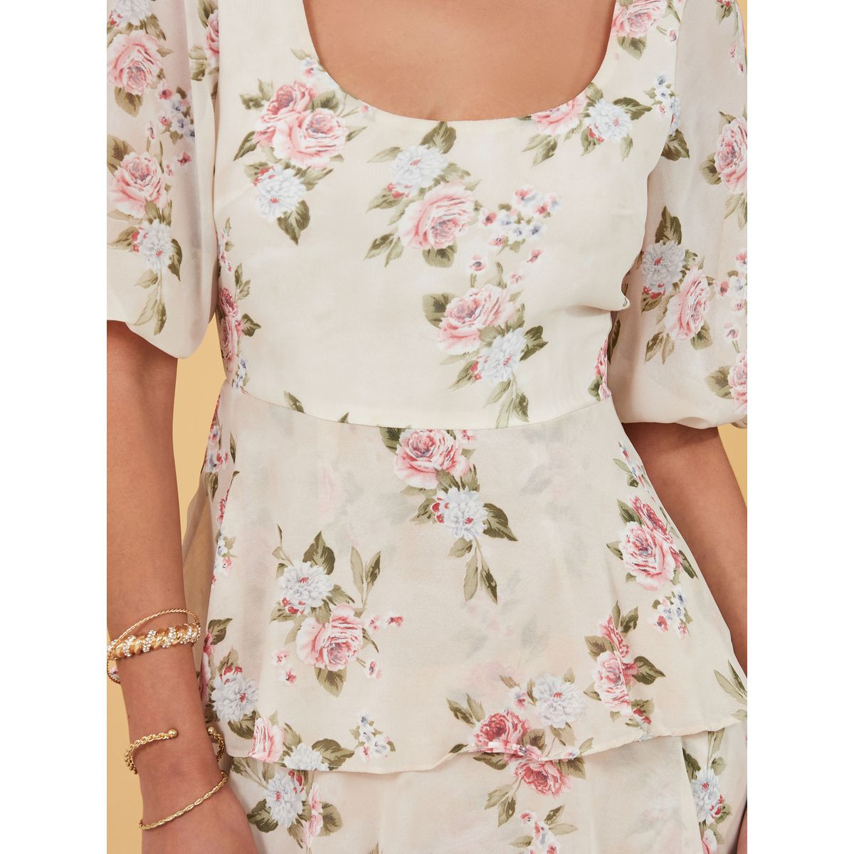 Styli Short Sleeves Square Neck Floral Print A-Line Maxi Dress-women-clothing-dresses-image-3