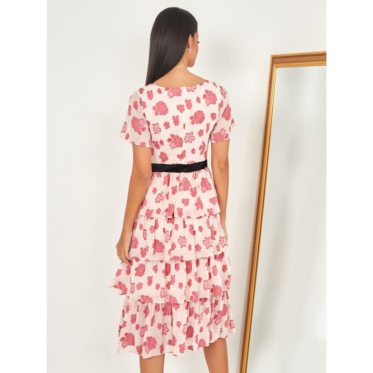 Styli Short Sleeves Floral Pattern Layered Midi Dress-women-clothing-dresses-image-4