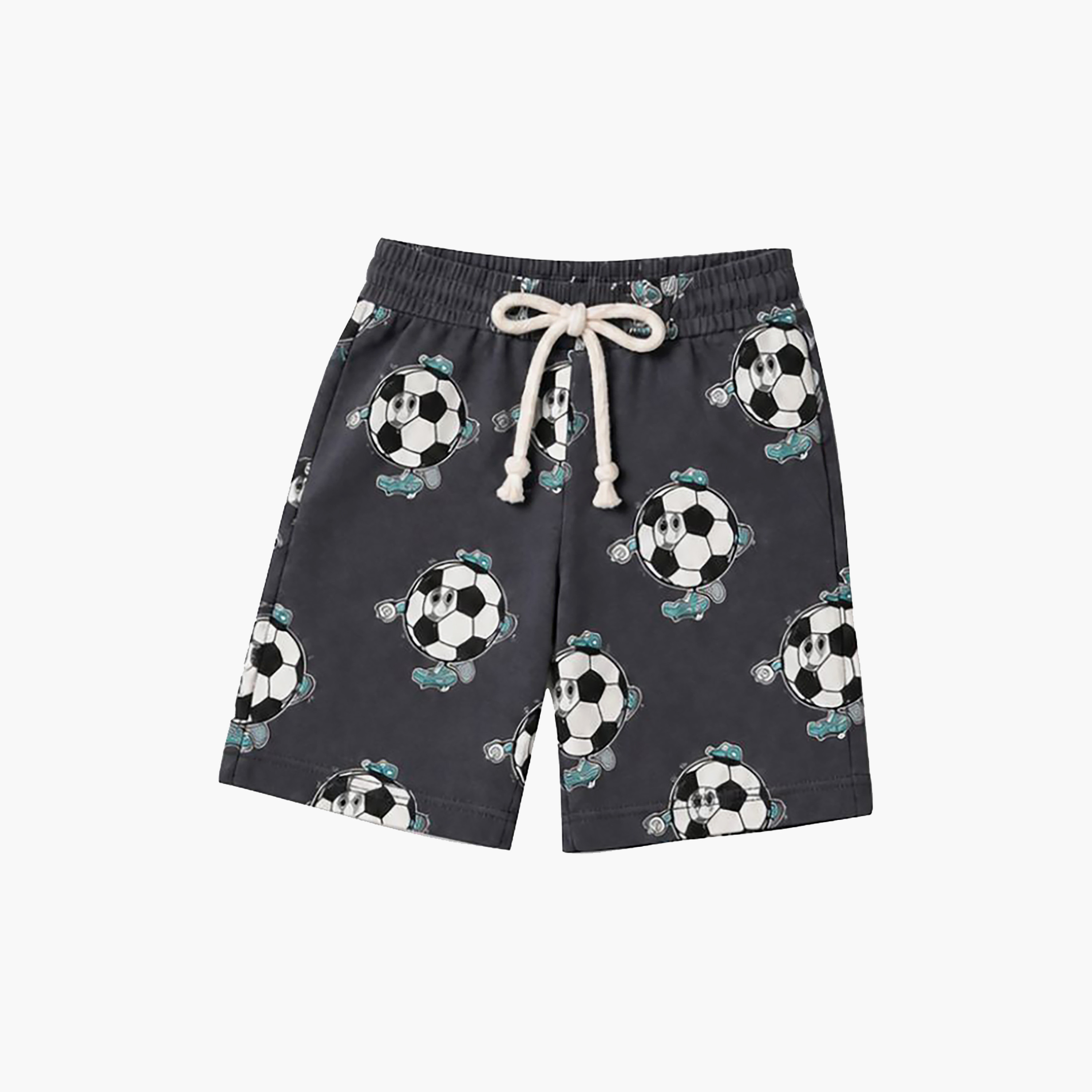 طقم متناسق تيشرت بأكمام قصيرة وبنطال بيجامة بطبعة كرة القدم من بيبي كلو-boys-clothing-setsandcoords-image-8