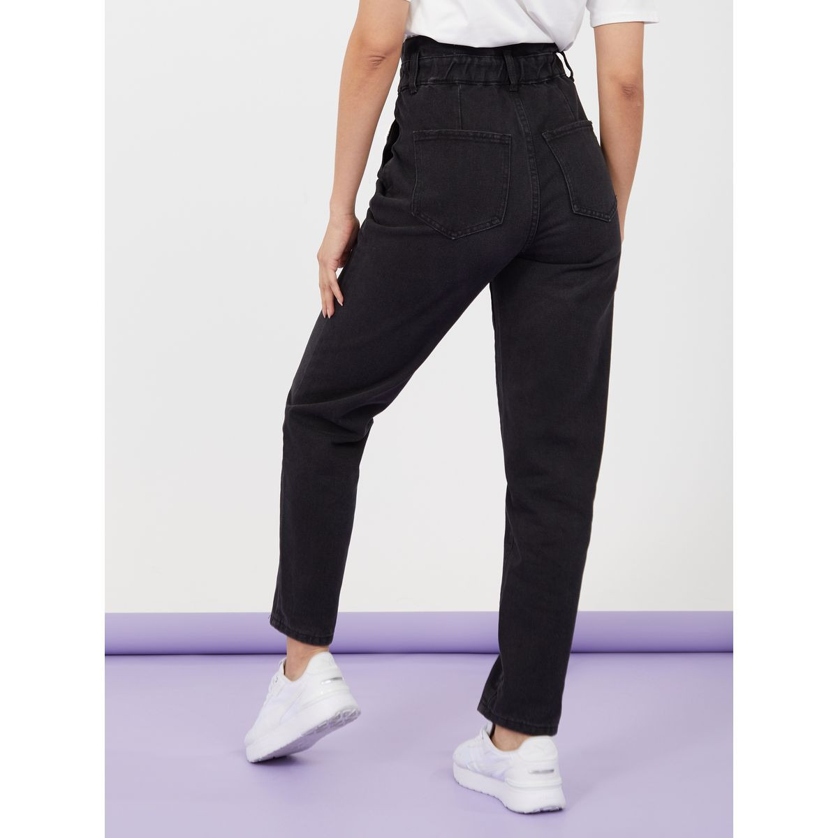 Styli High Rise Paper Bag Waist Mom Jeans-women-clothing-bottoms-jeans-image-4