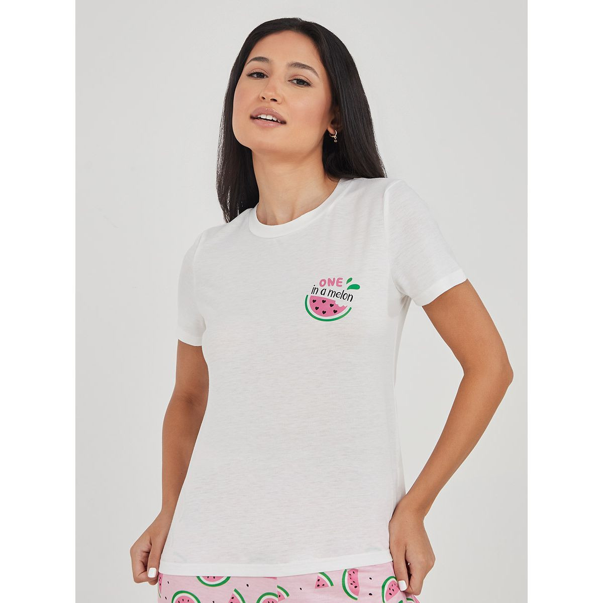 طقم بيجاما من ( تيشيرت + بنطال ) من ستايلي-women-clothing-nightwear-pyjamas-longsets-image-3
