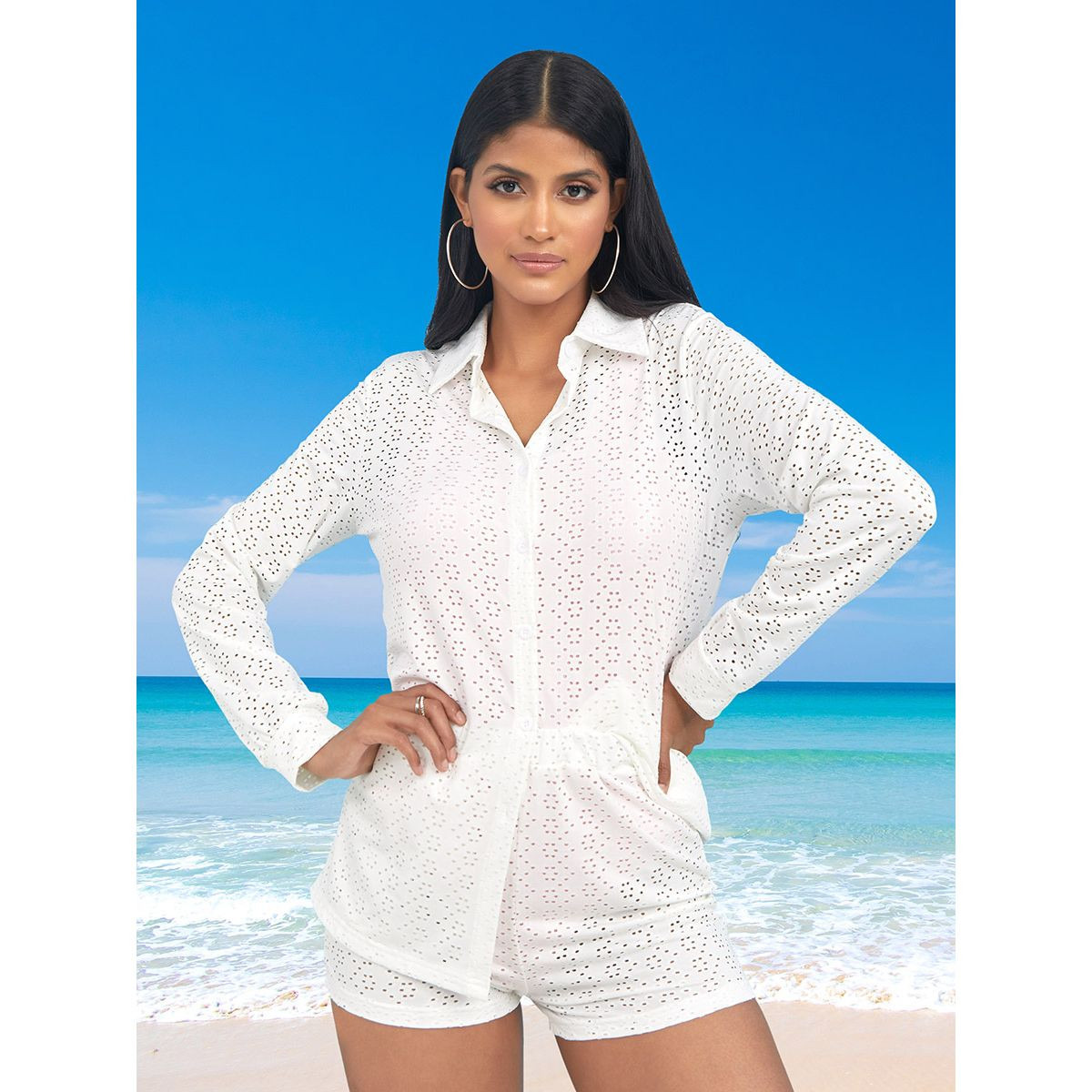 طقم بحر من ( بلوزة + شورت ) من ستايلي-women-clothing-swimandbeach-beach-beachwear-image-2