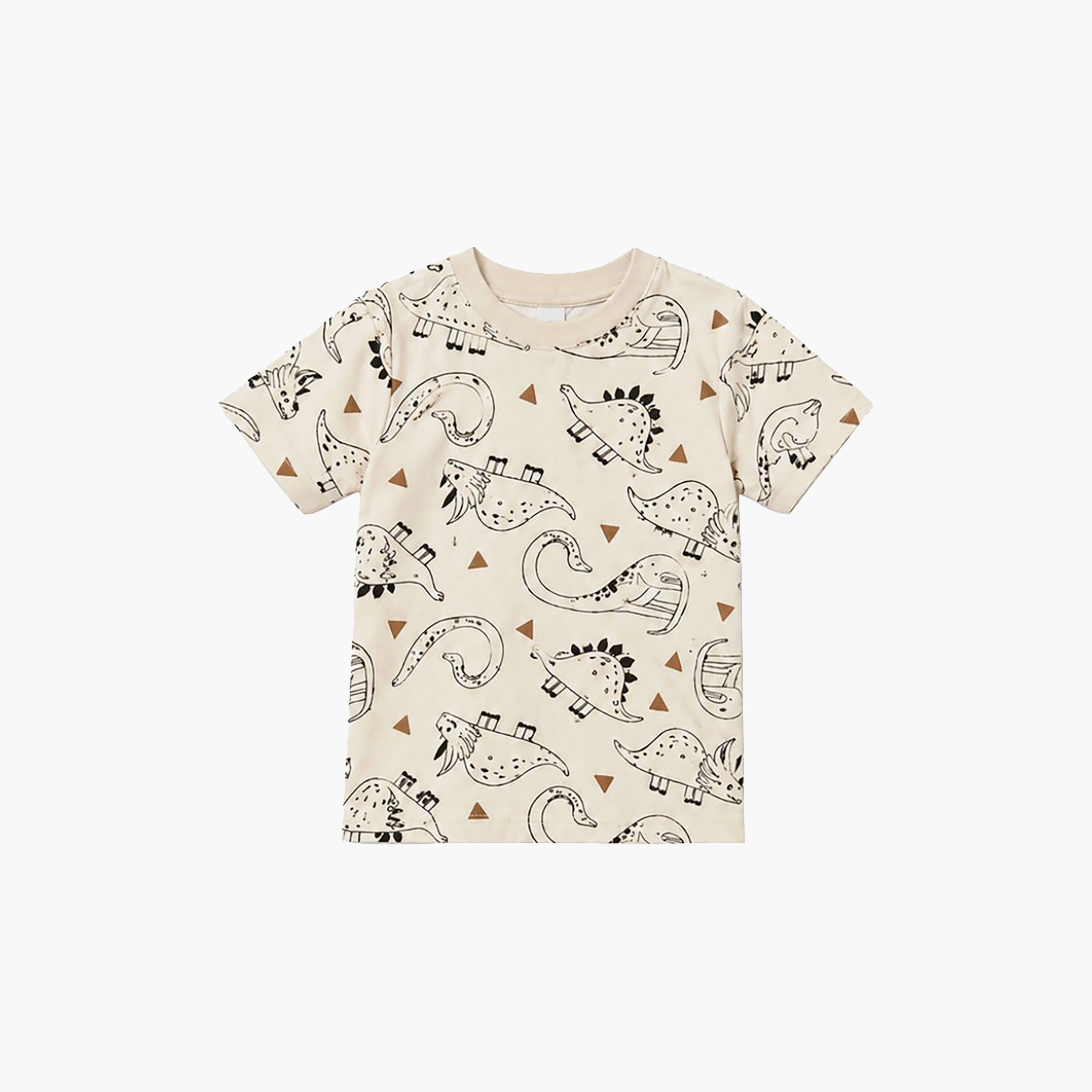 طقم متناسق تيشرت بأكمام قصيرة وبنطال بيجامة بطبعة ديناصور من بيبي كلو-boys-clothing-setsandcoords-image-7