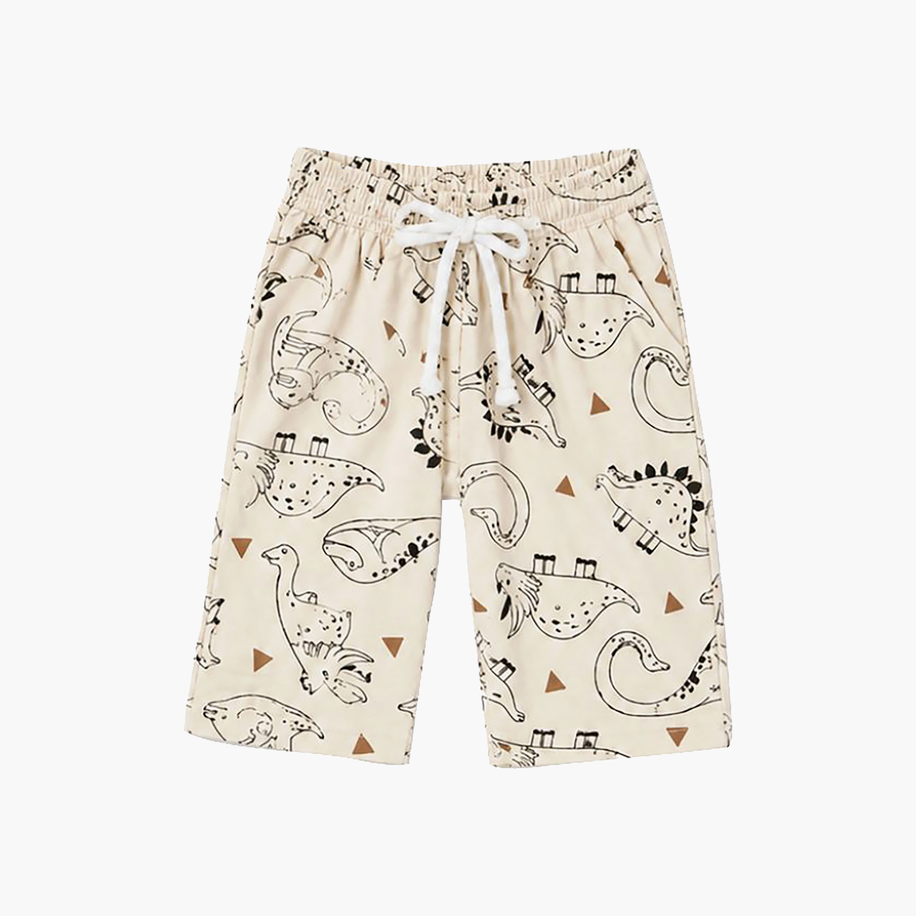 طقم متناسق تيشرت بأكمام قصيرة وبنطال بيجامة بطبعة ديناصور من بيبي كلو-boys-clothing-setsandcoords-image-8
