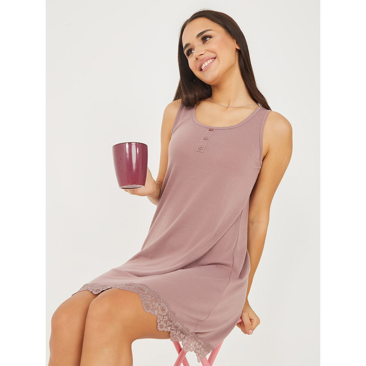 قميص نوم مزين بدانتيل-women-clothing-nightwear-nighties-image-4