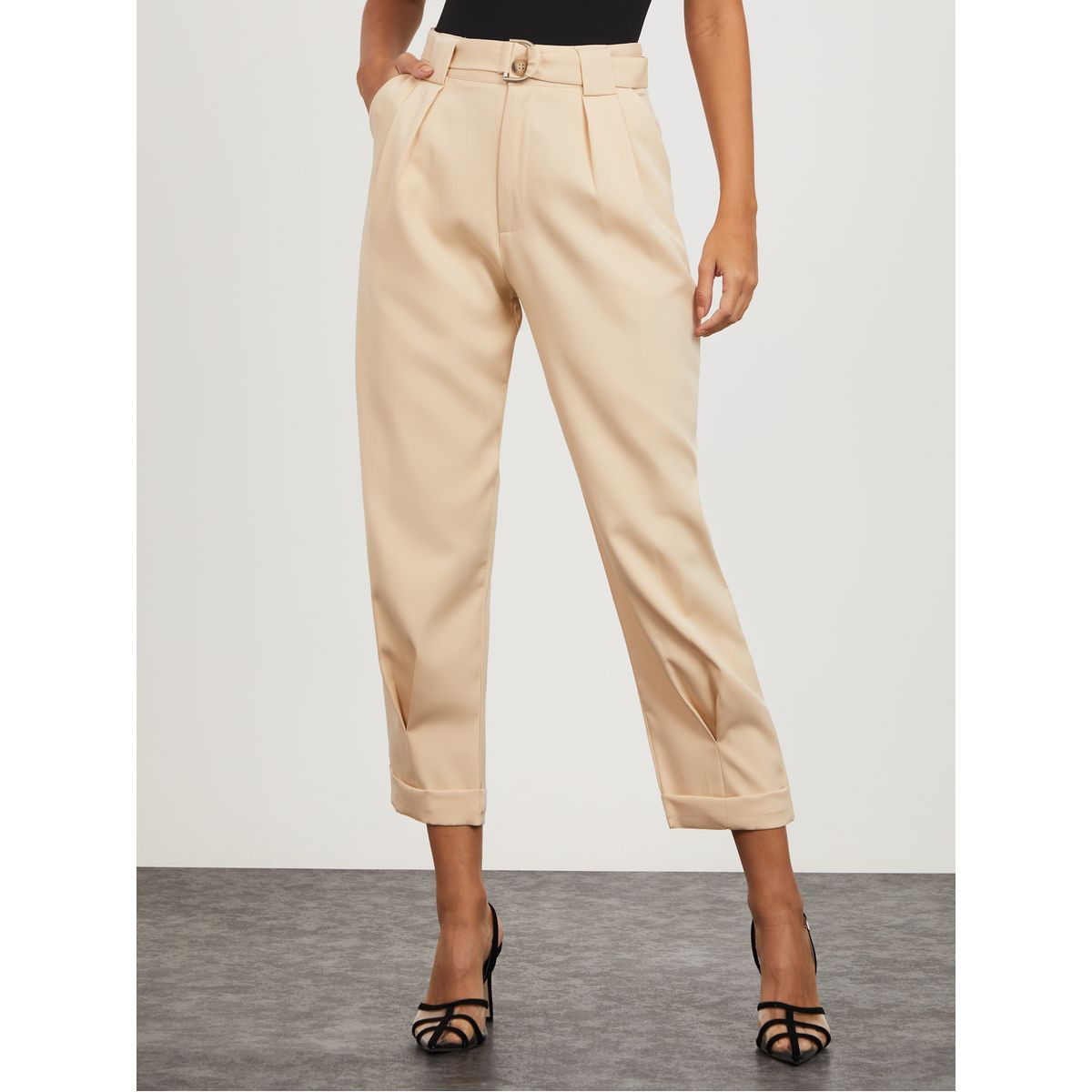 بنطال مطرز بحواف مطوية-women-clothing-trousers-image-1
