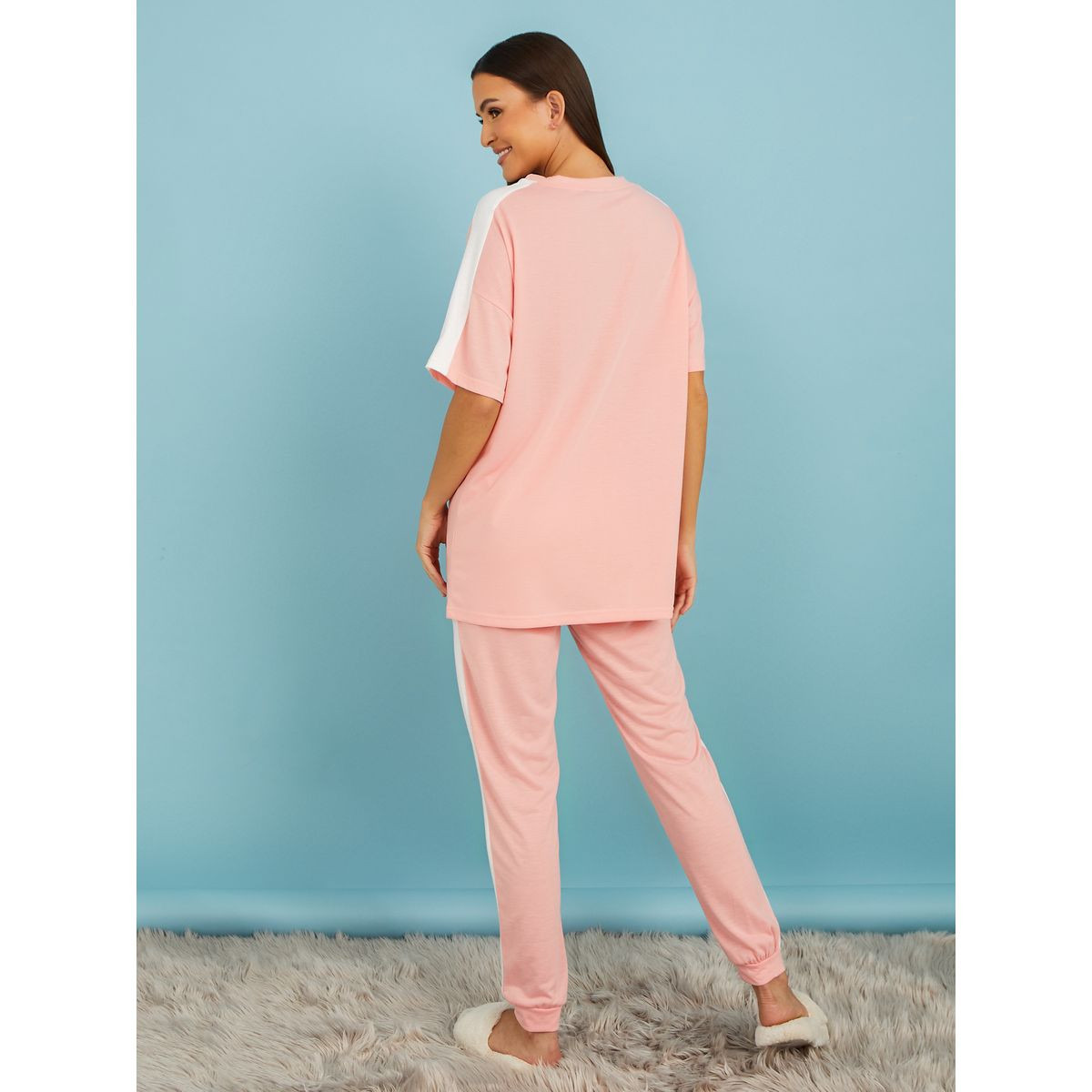 طقم بيجاما من ( بنطال + تيشيرت )-women-clothing-nightwear-pyjamas-longsets-image-5