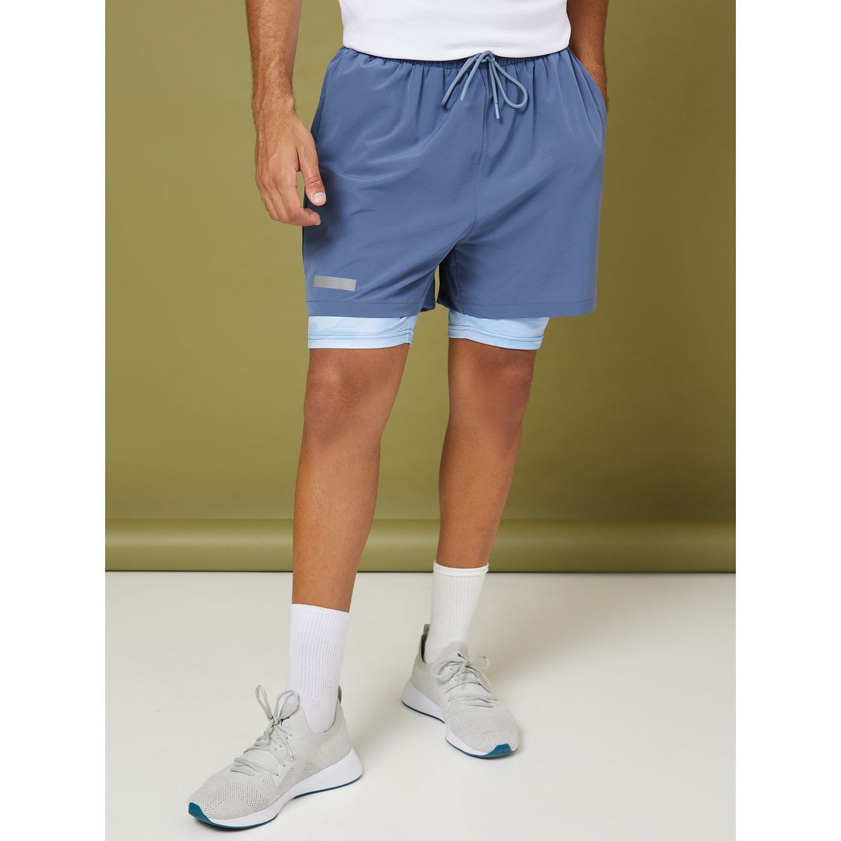 Styli Active Drawstring Waist 2In1 Active Shorts-sports-men-clothing-bottoms-image-1