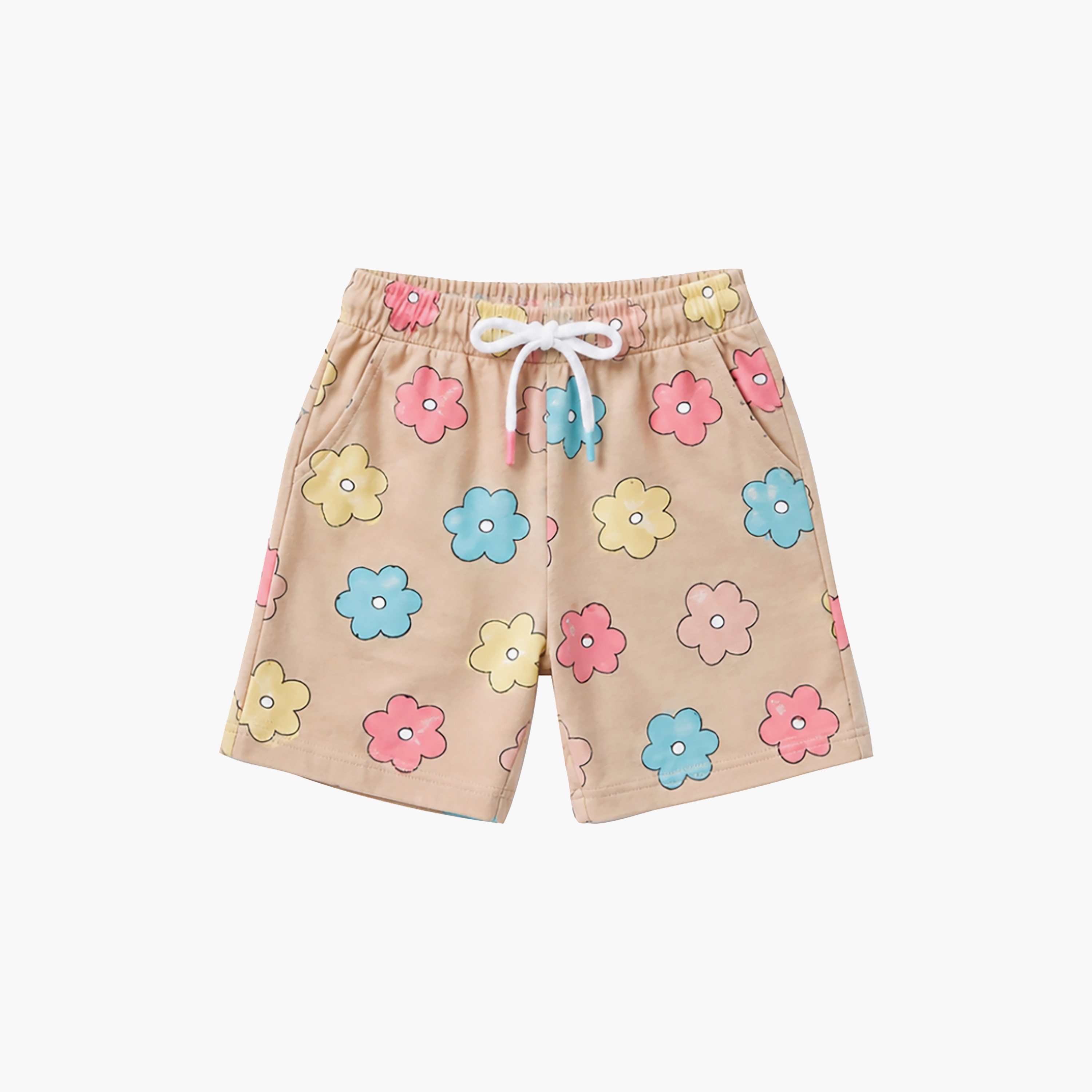 طقم متناسق تيشرت بأكمام قصيرة وبنطال بيجامة بطبعة أزهار من بيبي كلو-baby-girls-clothing-setsandcoords-image-8
