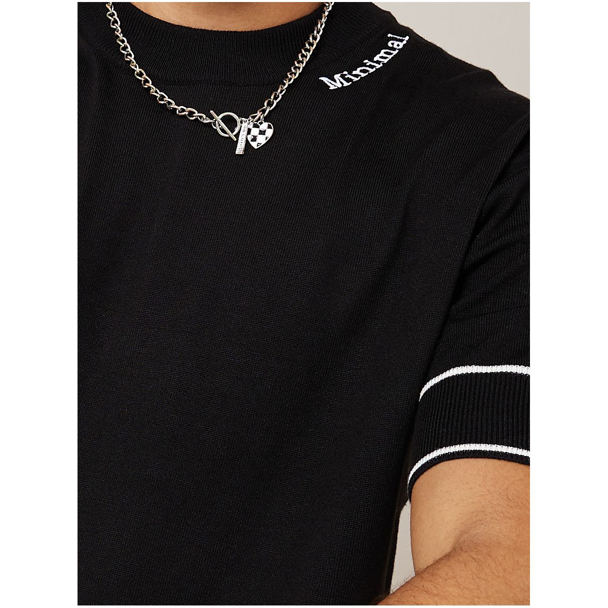 Styli Lightweight Knit Slogan Print Round Neck T-shirt-men-clothing-tshirtsandpolos-tshirts-image-4