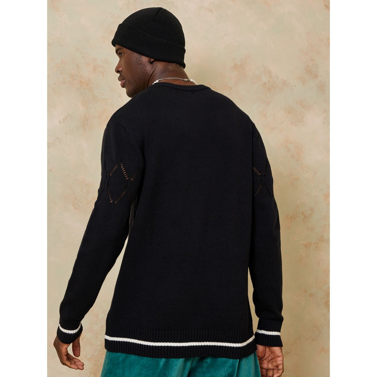 افرول بحافة بلون مغاير مع فتحات من ستايلي-men-clothing-sweatersandpullovers-image-4