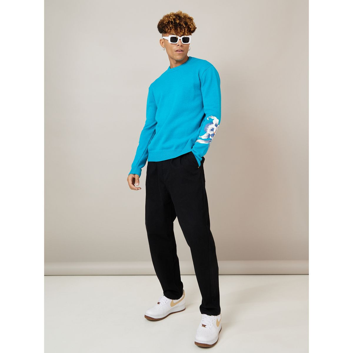 Styli Floral Print Long Sleeves Motif Detail Jumper-men-clothing-sweatersandpullovers-image-2