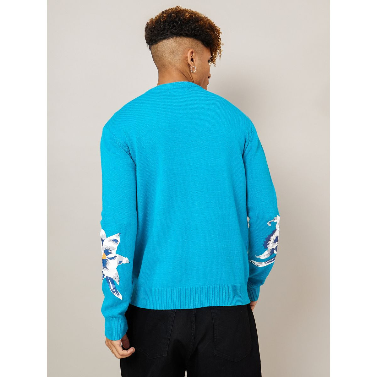 Styli Floral Print Long Sleeves Motif Detail Jumper-men-clothing-sweatersandpullovers-image-5