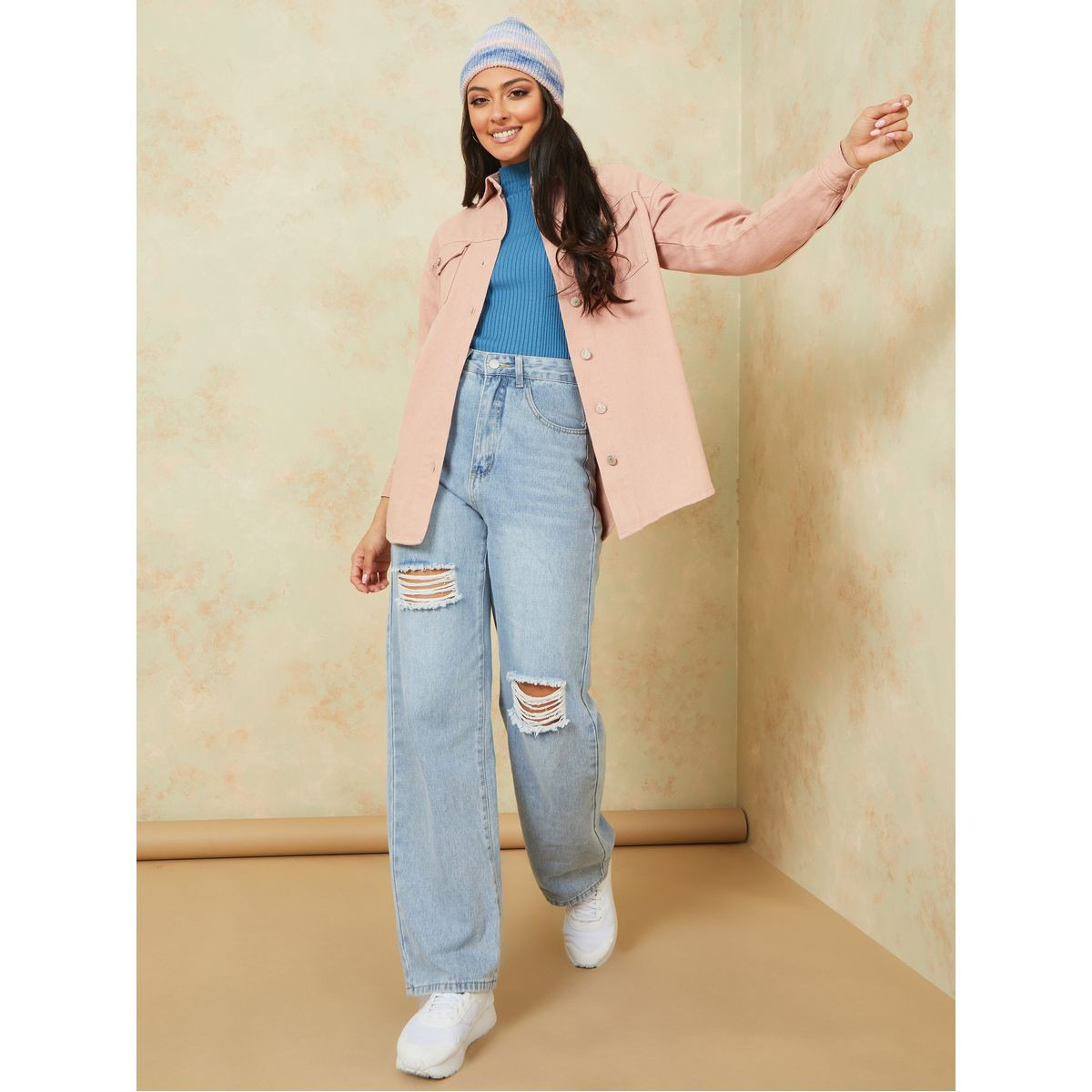 جاكيت دنيم طويل بازار من ستايلي-women-winterwear-coatsandjackets-jackets-image-2