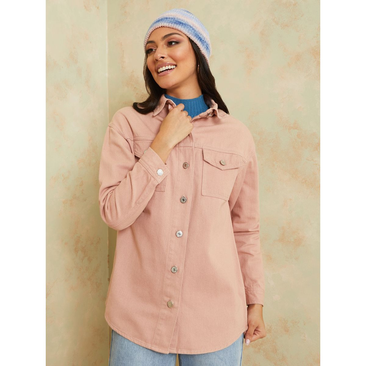 جاكيت دنيم طويل بازار من ستايلي-women-winterwear-coatsandjackets-jackets-image-3