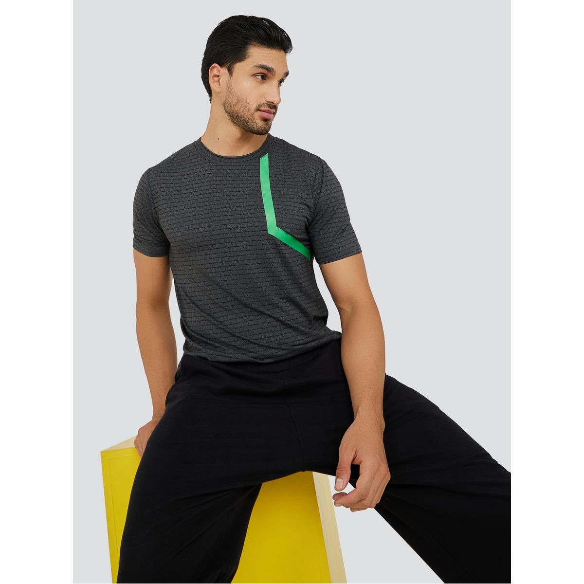 Styli Active Angular Blocking Detail Active T-shirt-men-clothing-sportswearandactivewear-tshirtsandpolos-image-1