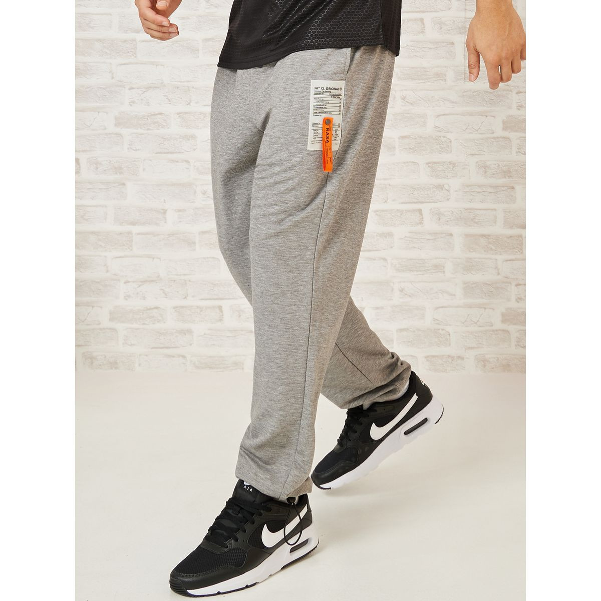 Styli Active Printed Patch Regular Fit Track Pants with Puller Detail-sports-men-clothing-bottoms-image-3