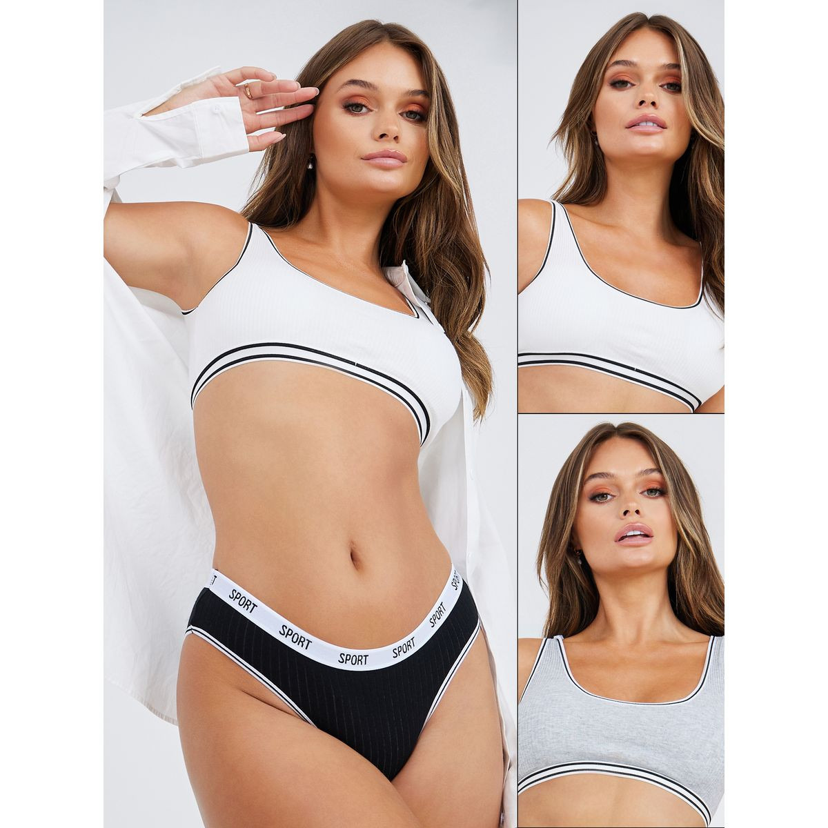 مجموعة من 2 بلوزة قصيرة رياضية-women-clothing-lingerie-bras-image-1