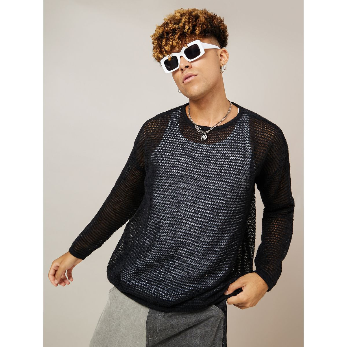 افرول محبوك بتداخلات كروشيه من ستايلي-men-clothing-sweatersandpullovers-image-1