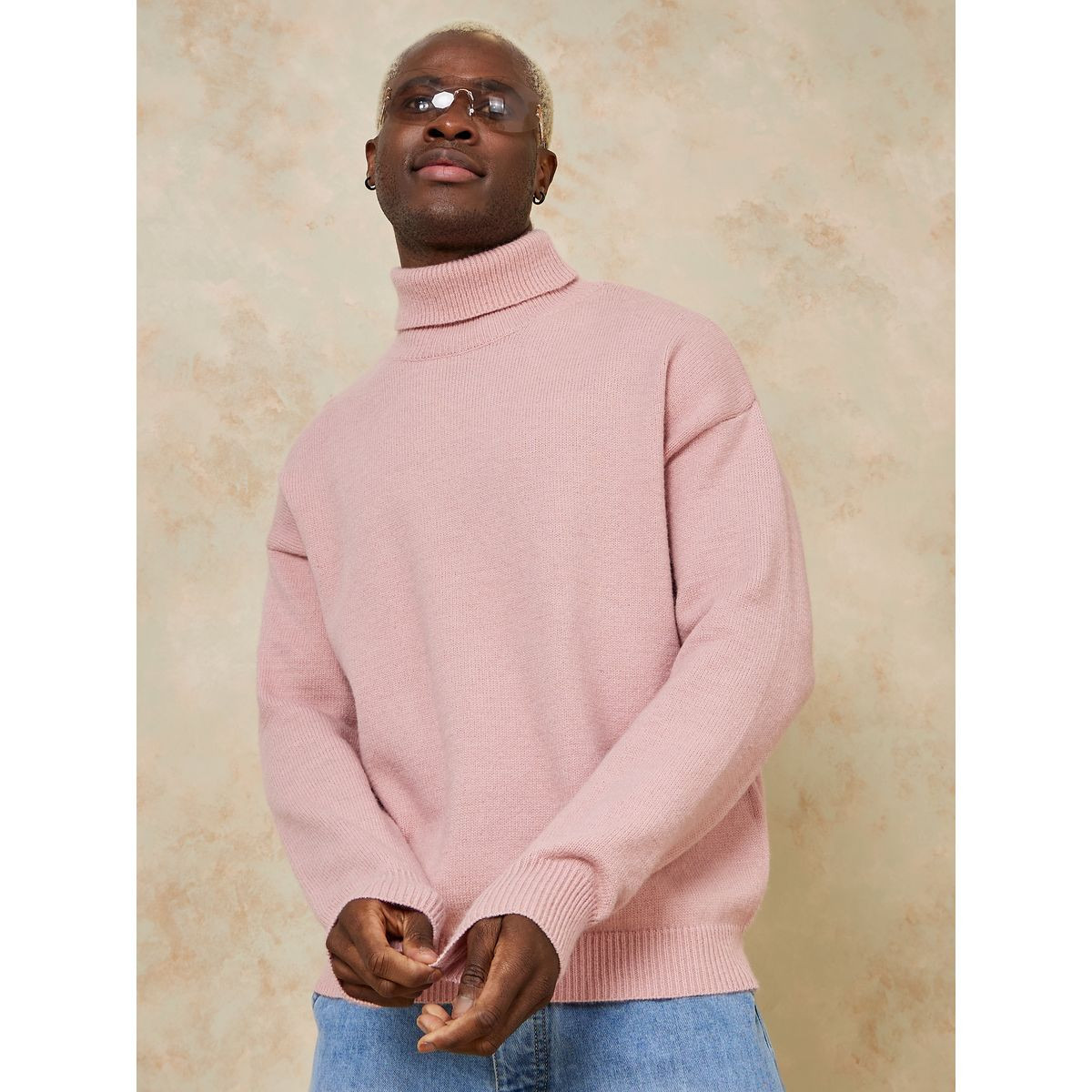 Styli Oversized Turtle Neck Chunky Sweater with Exposed Seam-men-clothing-sweatersandpullovers-image-3
