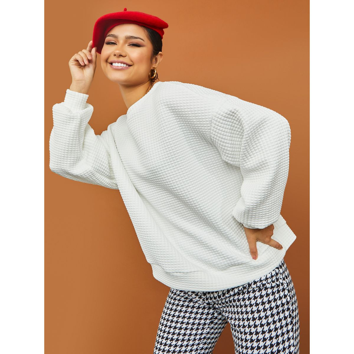 سويت شيرت بقصة واسعة من ستايلي-women-clothing-hoodiesandsweatshirts-sweatshirts-image-1