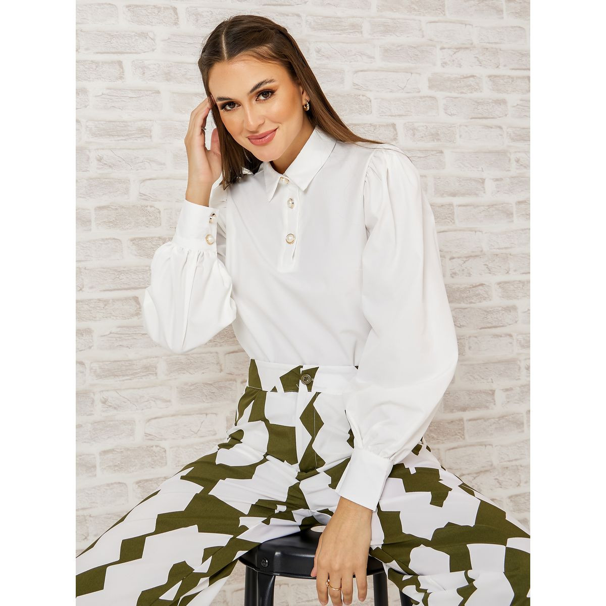 بلوزة كاجوال باكمام طويلة-women-clothing-shirtsandblouses-blouses-image-1