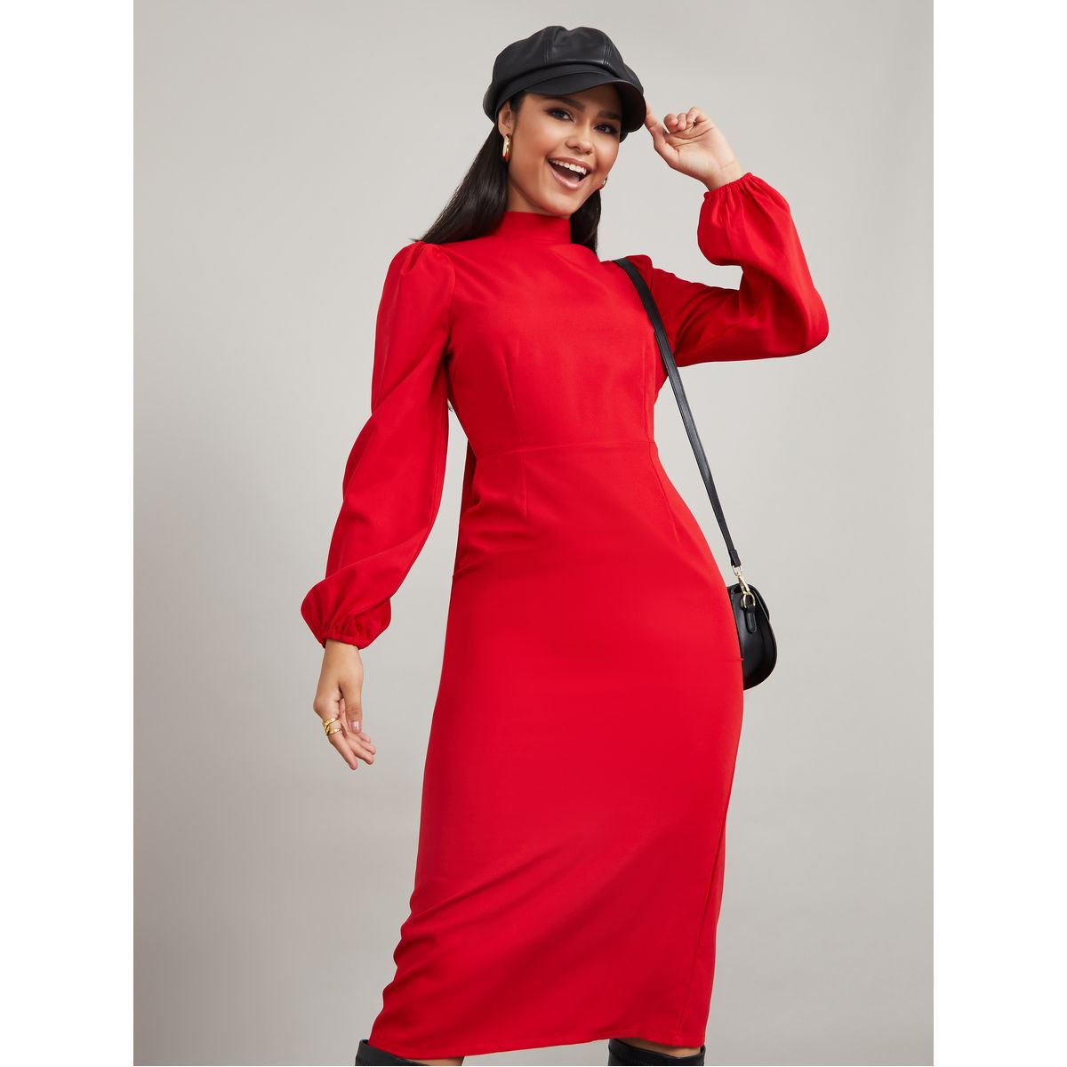 فستان ميدي باكمام طويلة-women-clothing-dresses-image-2