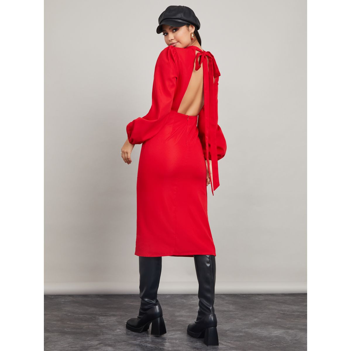 فستان ميدي باكمام طويلة-women-clothing-dresses-image-4