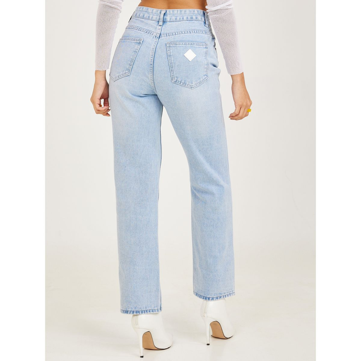 جينز بقصة مستقيمة وخصر عالي-women-clothing-bottoms-jeans-image-4