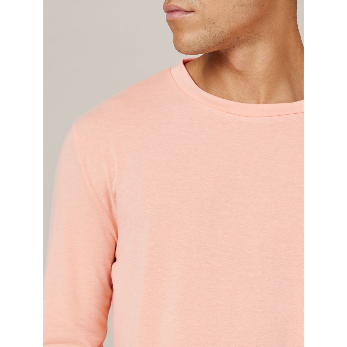 Styli Unwind Solid Long Sleeves T-shirt and Shorts Set-men-clothing-nightwear-sets-image-3