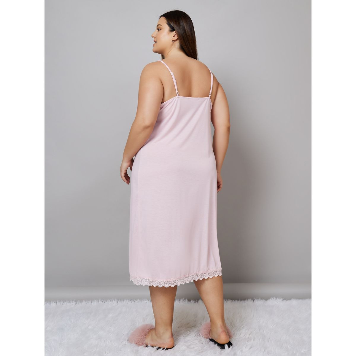 قميص نوم ميدي بتداخلات دانتيل-women-clothing-nightwear-nighties-image-4