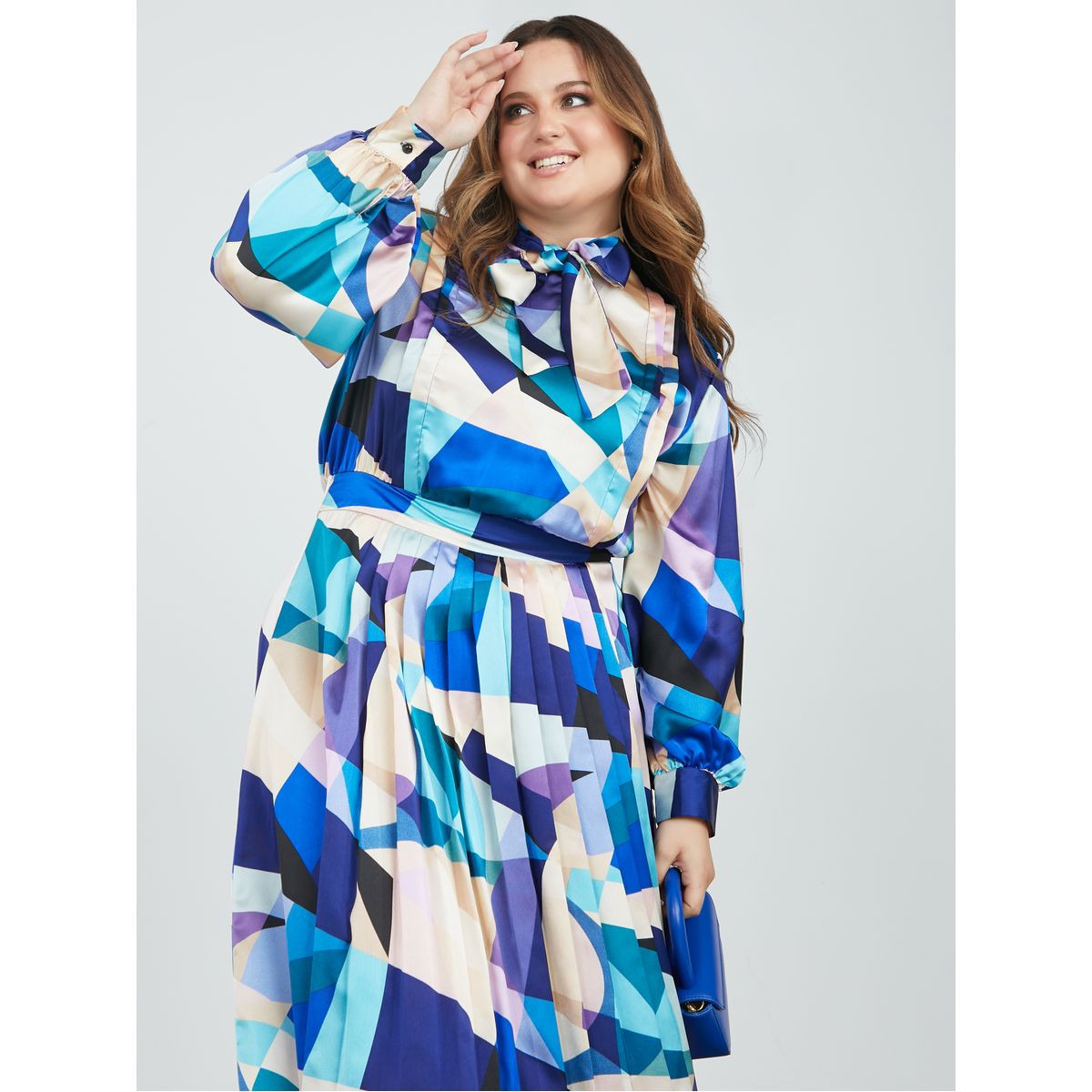 فستان ميدي مطبع بطبعة مجردة-women-clothing-dresses-image-2