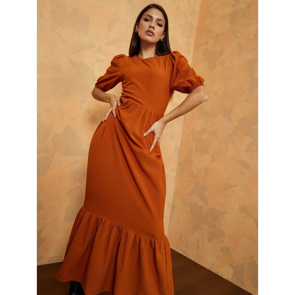 فستان طويل بياقة دائرية-women-clothing-dresses-image-2