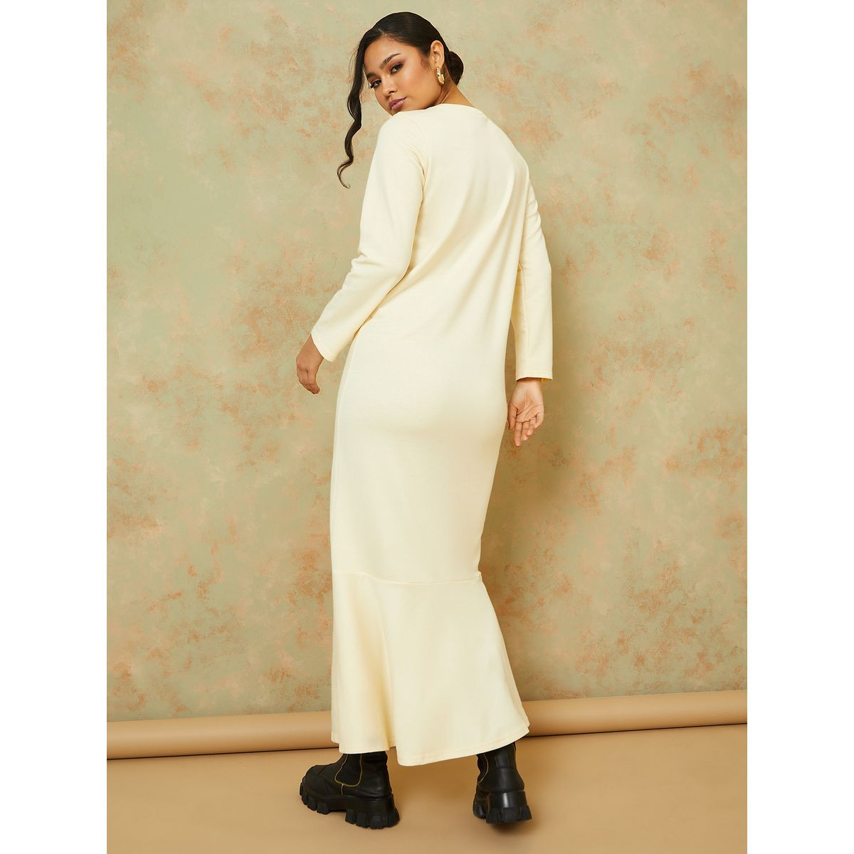 فستان طويل بياقة دائرية واكمام طويلة-women-clothing-dresses-image-4