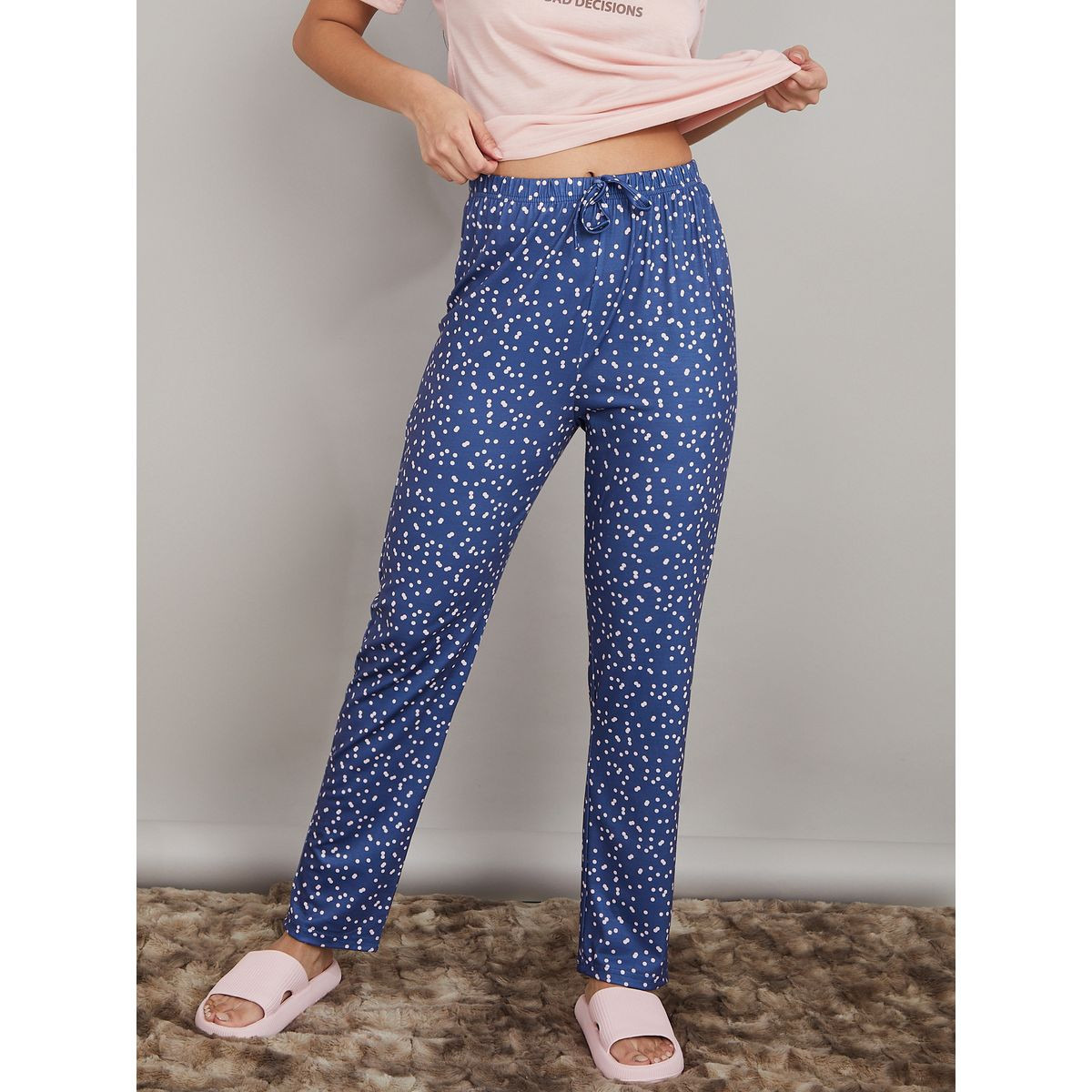طقم بيجاما من ( تيشيرت + بنطال )-women-clothing-nightwear-pyjamas-longsets-image-5
