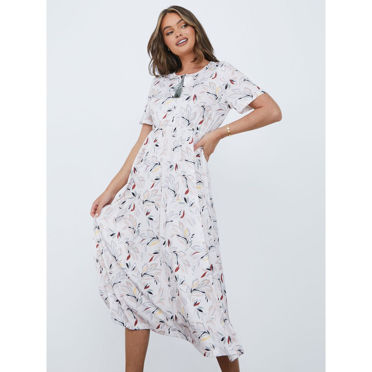 قميص نوم ميدي برباط رقبة-women-clothing-nightwear-nighties-image-1