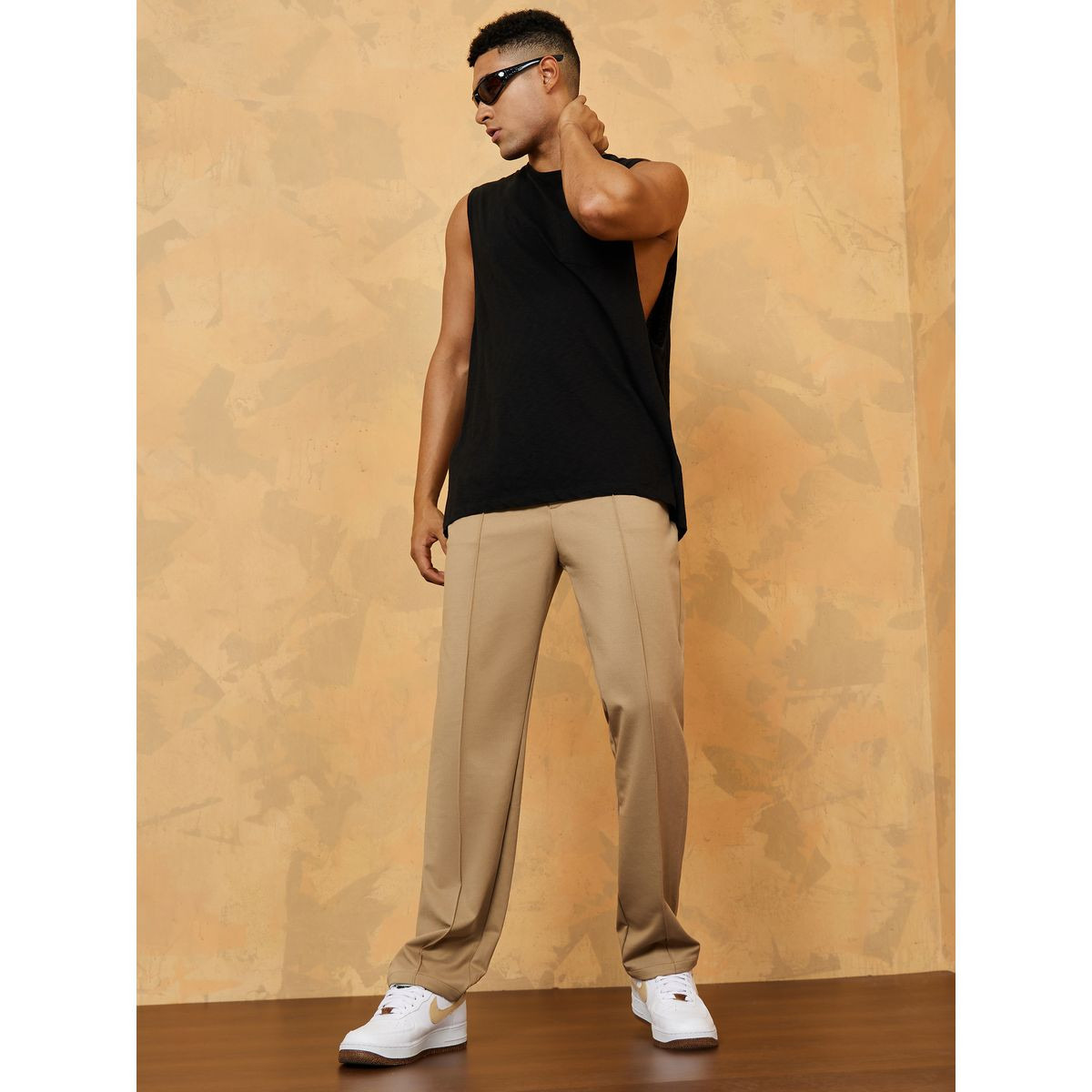Styli Front Pintuck Constructed Waistband Knit Slim Fit Pants-men-clothing-bottoms-trousersandchinos-trousers-image-2