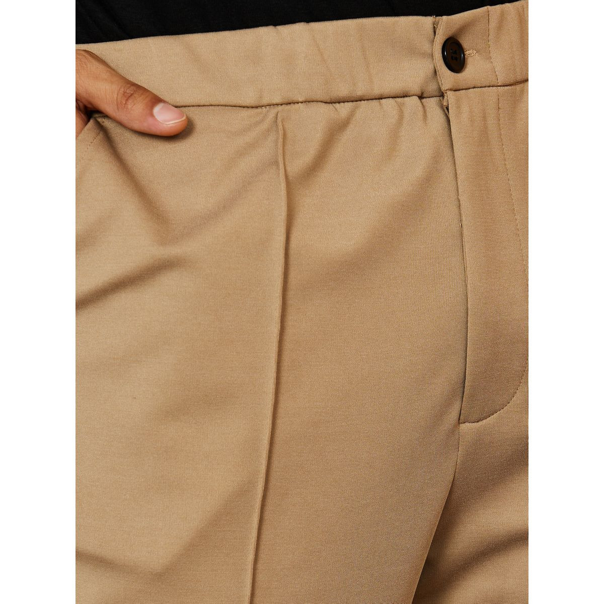 Styli Front Pintuck Constructed Waistband Knit Slim Fit Pants-men-clothing-bottoms-trousersandchinos-trousers-image-3