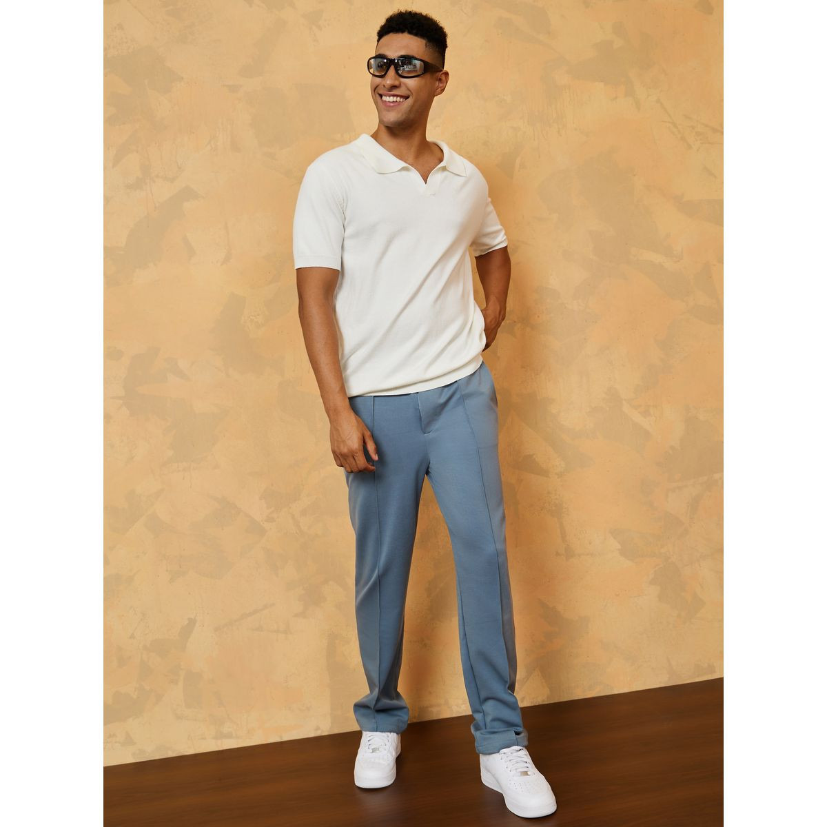 بنطال محبوك بقصة سليم فت-men-clothing-bottoms-trousersandchinos-trousers-image-2