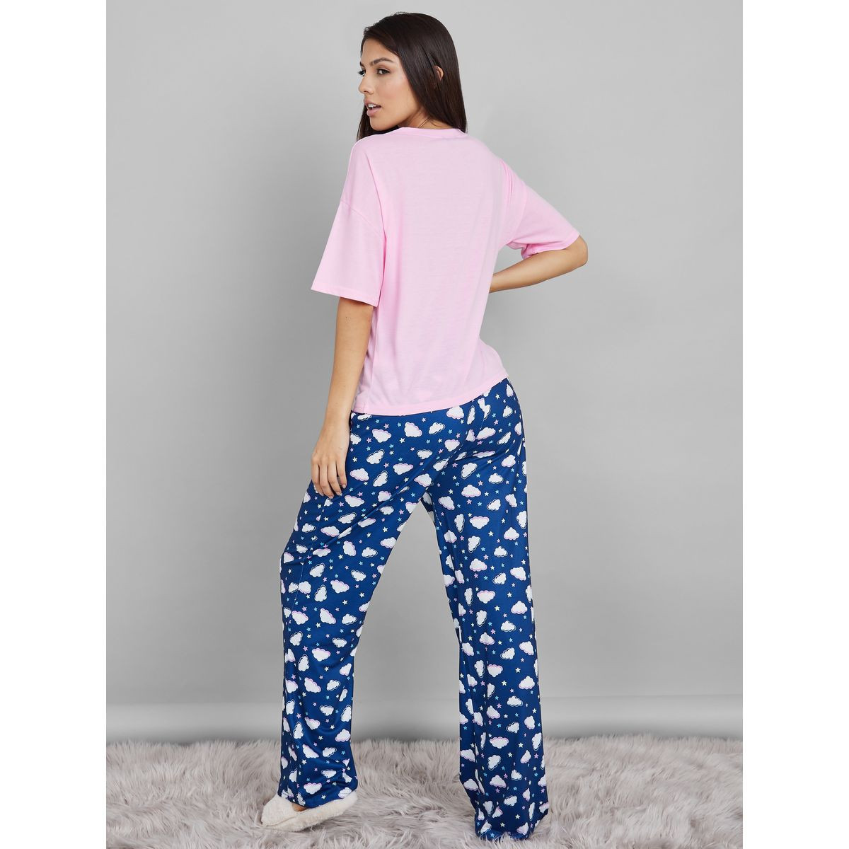 طقم بيجاما من ( بنطال + تيشيرت )-women-clothing-nightwear-pyjamas-longsets-image-5