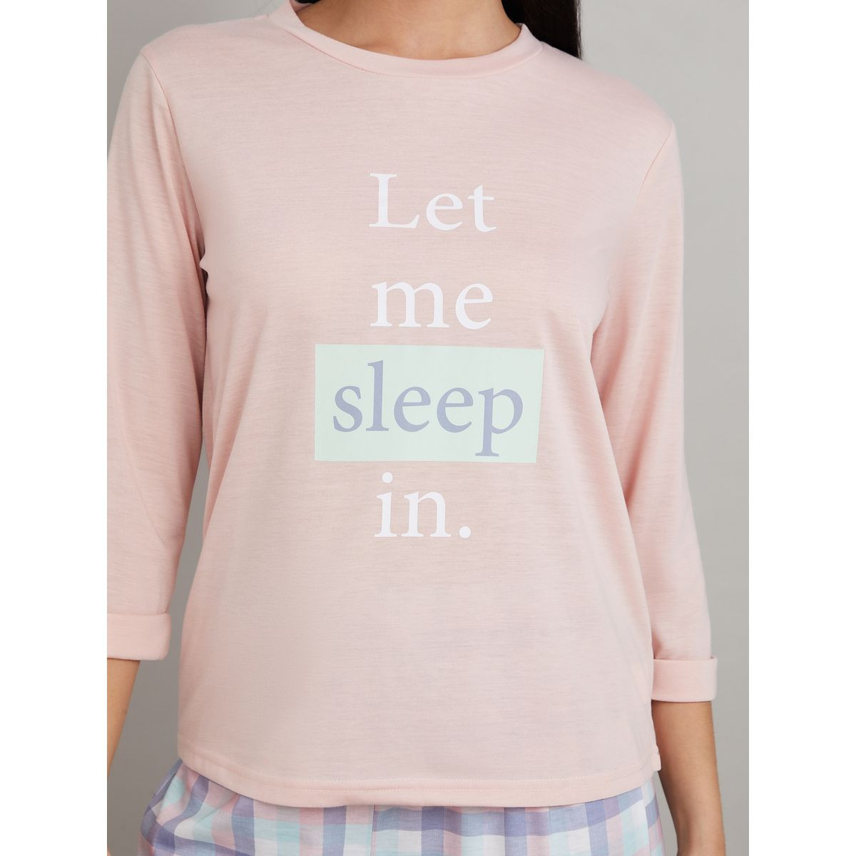 طقم بيجاما من (تيشيرت + بنطال )-women-clothing-nightwear-pyjamas-longsets-image-3