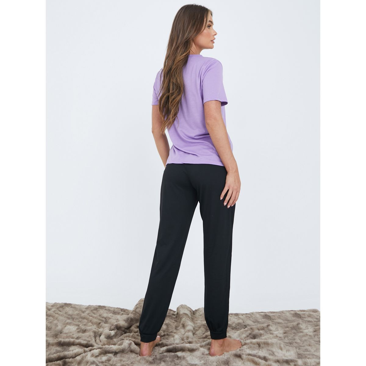 طقم بيجاما من ( تيشيرت + بنطال )-women-clothing-nightwear-pyjamas-longsets-image-6