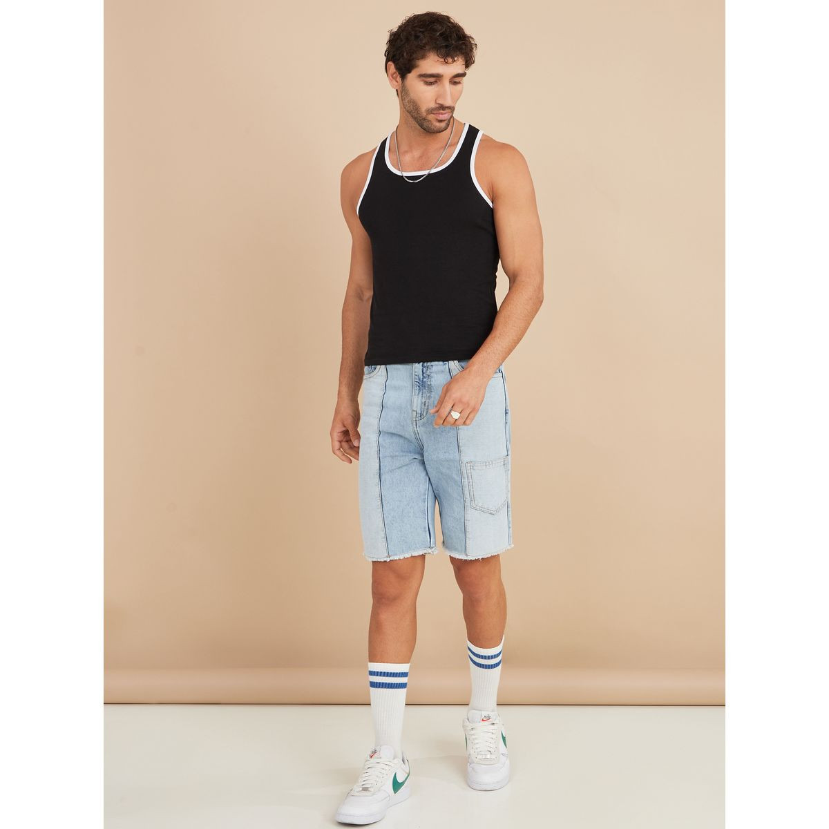 Styli Unwind Pack of 2 - Fitted Vest with Contrast Binding-men-clothing-tshirtsandpolos-tshirts-image-3