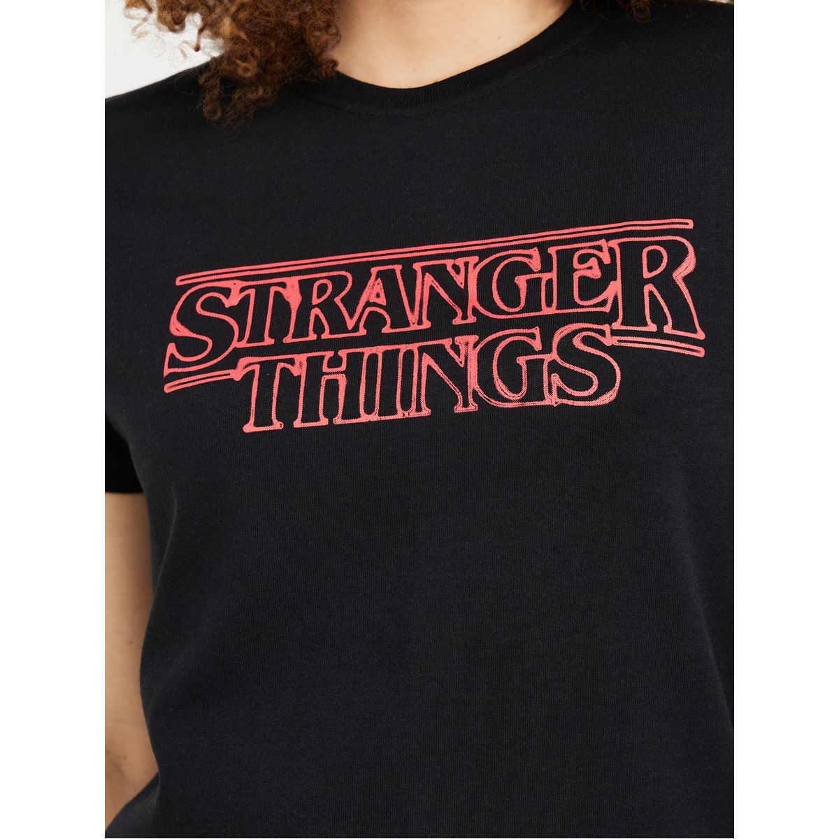 Styli Regular Fit Stranger Things Slogan Print Short Sleeves T-shirt-women-clothing-tshirts-image-4