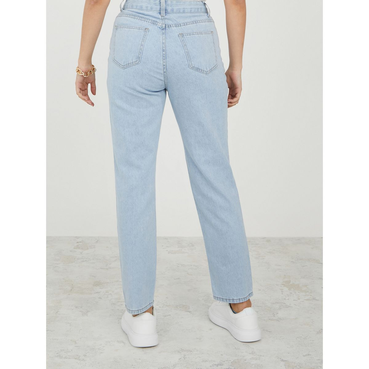 Styli High Rise Light Wash Straight Leg Jeans-women-clothing-bottoms-jeans-image-4