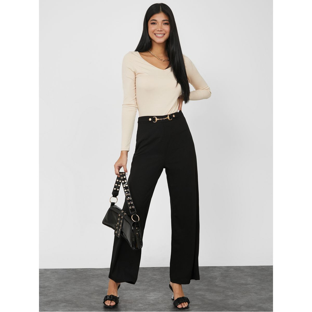 بنطال كاجوال بقصة مستقيمة-women-clothing-trousers-image-2